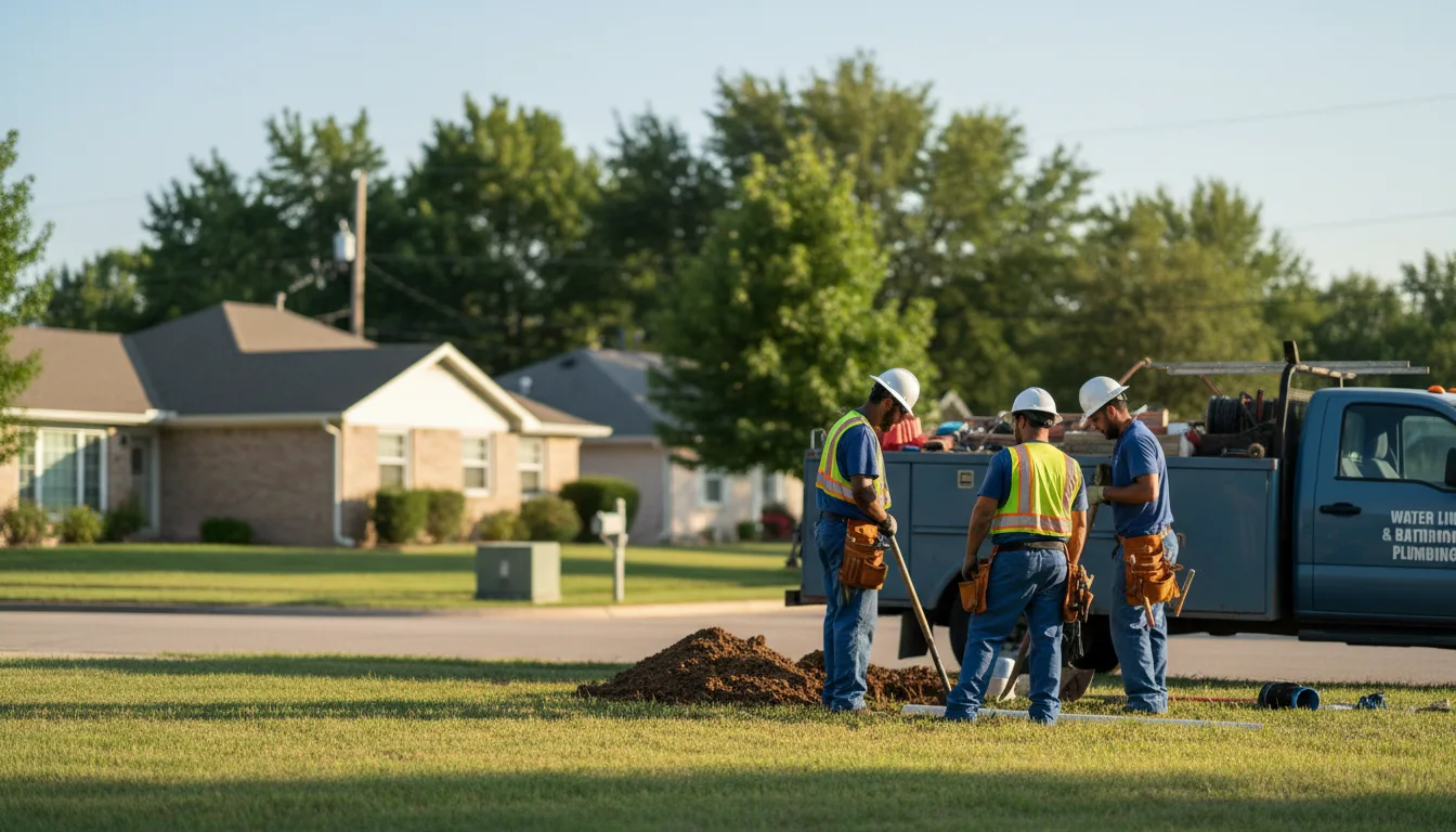 Residential water line and bathroom plumbing service in Pavillion, WY